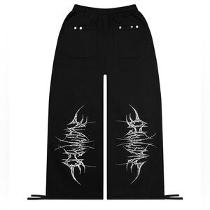 Named Collective Destroy Chrome Pierced Oversized Sweatpants Black Silver S